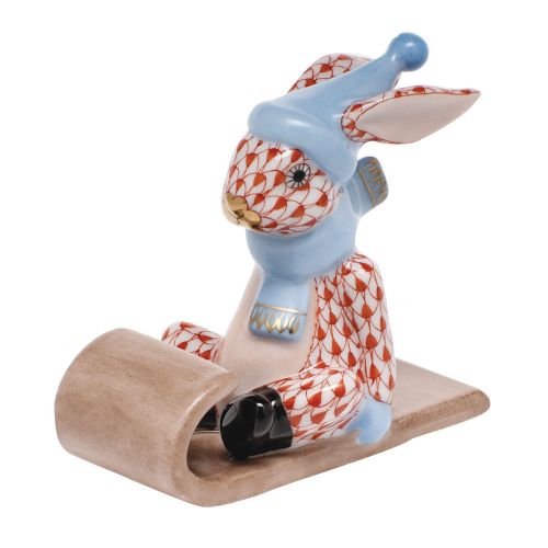 Herend Sledding Bunny