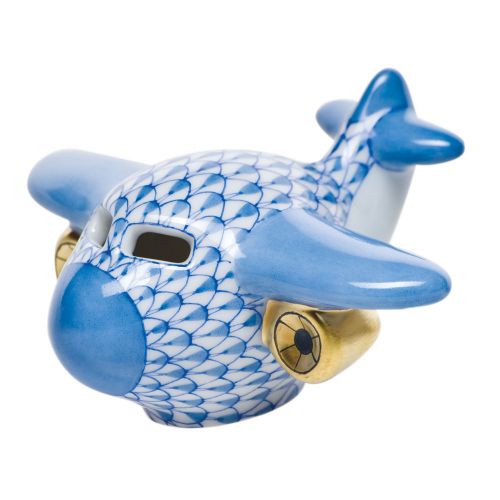 Herend Airplane Blue