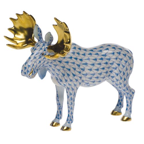 Herend Moose Blue