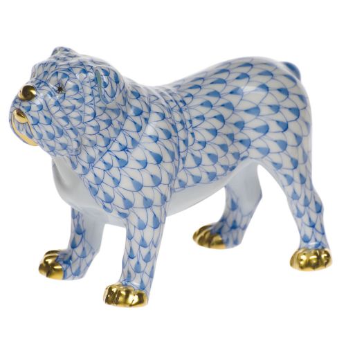 Herend Bulldog Blue