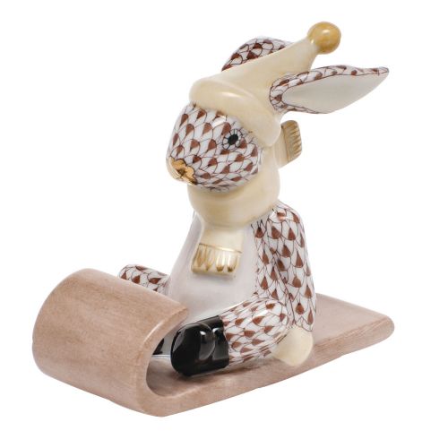 Herend Sledding Bunny