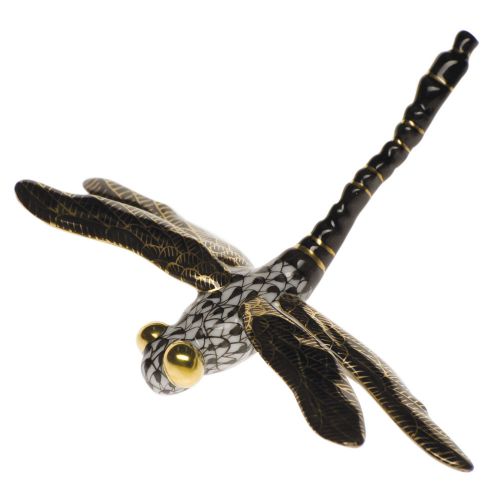 Herend Dragonfly Black