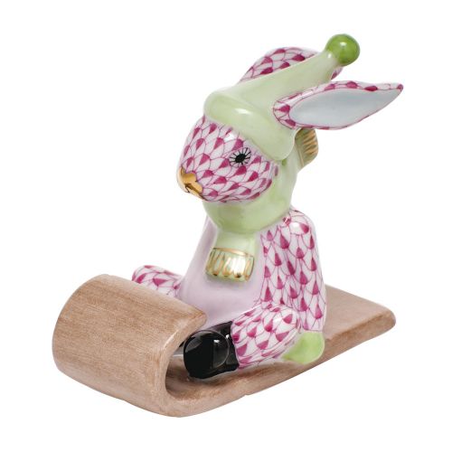 Herend Sledding Bunny