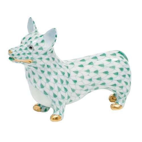 Herend Corgi Green