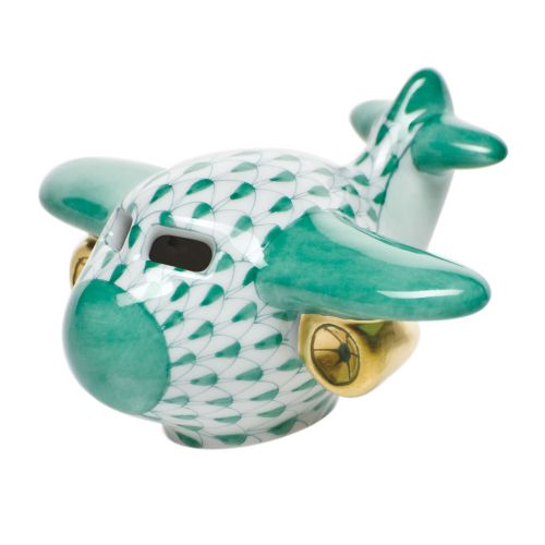 Herend Airplane Green