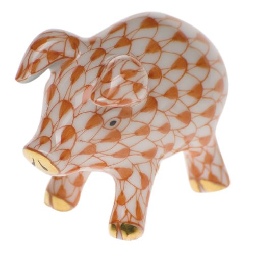 Herend Piglet Rust