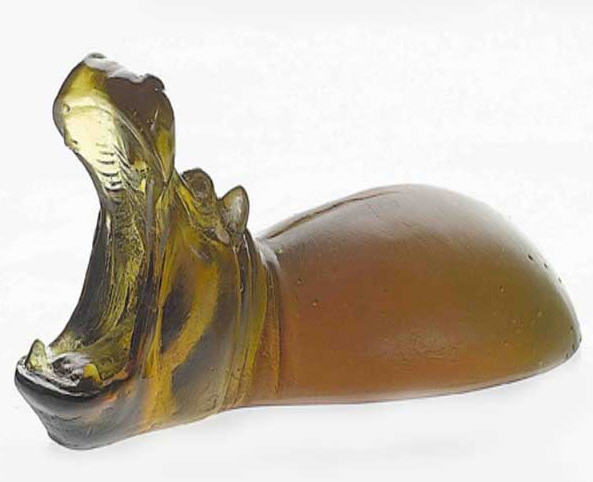 Daum Hippopotamus Paperweight