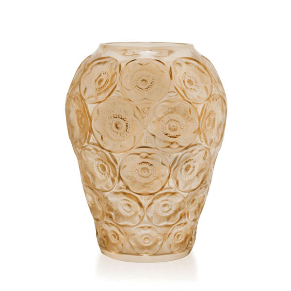 Lalique Anemones Vase