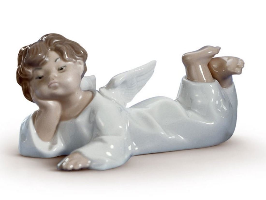 Lladro Angel Laying